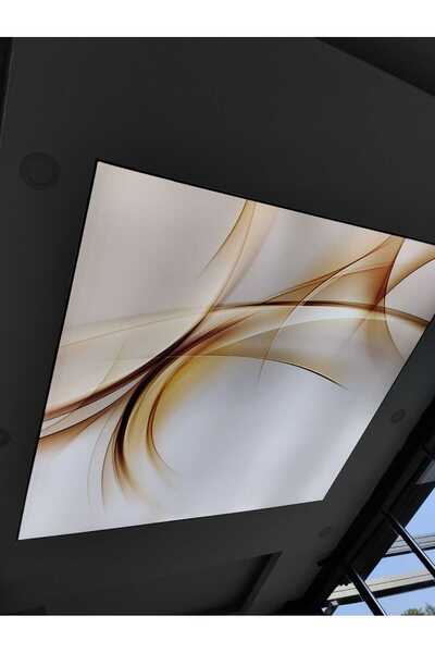 poster marketi Modern Dalga Desenli Gergi Tavan | Minimalist ve Şık Tasarım |...