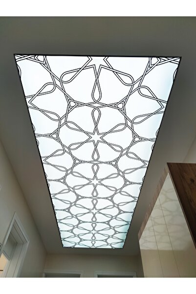 poster marketi Örgü Desenli Gergi Tavan | Zarif ve Dekoratif Tasarım | Işık G...