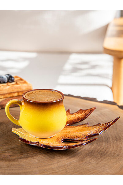 M'art Home Yellow Sycamore Handmade Coffee Cup - 150 ml