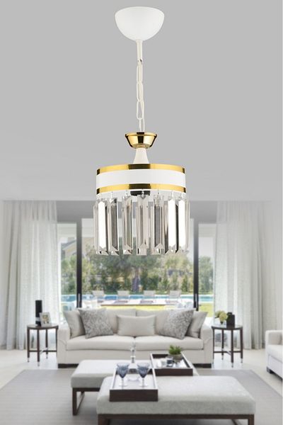 KUZEY AYDINLATMA Erva - 3 Single Chandelier with Crystal Stones