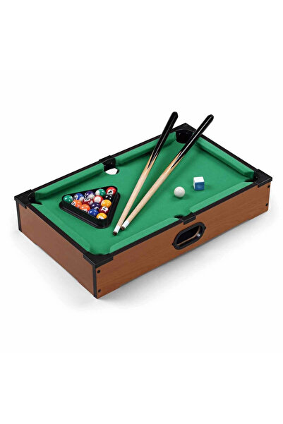 TOYFEST Masaüstü Portatif Taşınabilir Ahşap Bilardo Oyun Seti 51x31x9.3cm