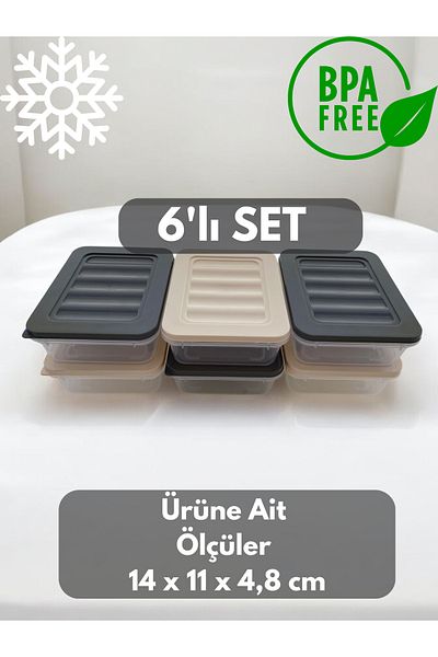 PONÇİK STORE 6Pcs 600ml Refrigerator Organizer Storage Container