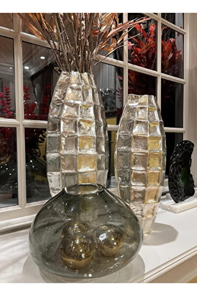 MIARIK DESIGN & DEKORASYON Dekoratif Uzun Döküm Vazo 45 cm