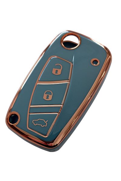 Kasey Linea Fiorino Nemo Bipper - Compatible Nano Silicone, Key Holster and Auto Keychain, Gray Gold