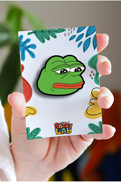 Rozzy Lab Pepe The Frog - Rozet - Broş - Yaka Çanta Aksesuar