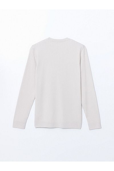 LC Waikiki Southblue Crew Neck Long Sleeve Men's Knitwear Sweater