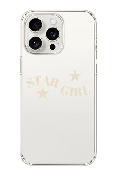 moonset Iphone 16 Pro Uyumlu Star Girl Tasarımlı Baskılı Şeffaf Telefon Kılıfı