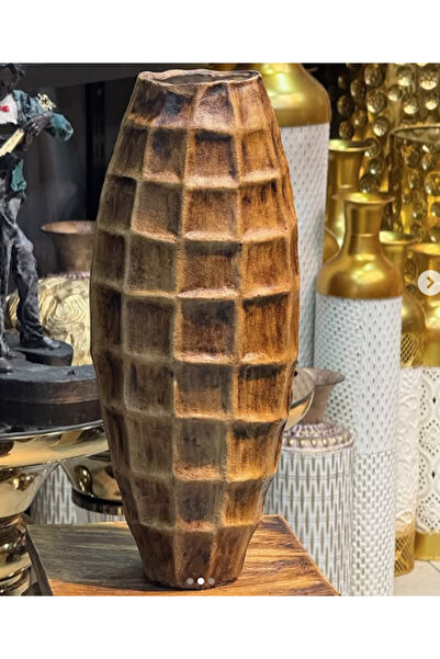 MIARIK DESIGN & DEKORASYON Dekoratif Uzun Döküm Vazo 45 cm