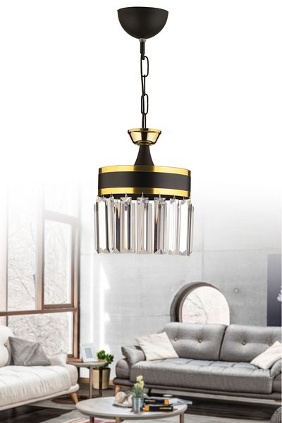 KUZEY AYDINLATMA Erva - 3 Single Chandelier with Crystal Stones