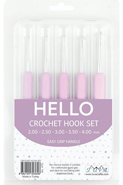 Hello Pembe Tığ Seti 5'li 2.00-2.50-3.00-3.50-4.00
