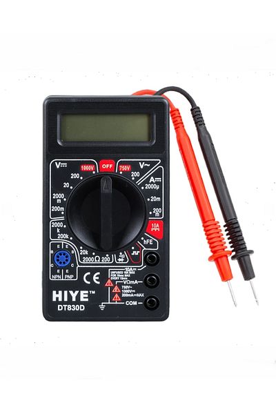 efmues Multimeter Digital Avometer Hiye Dt-830D Digital Multimeter Measure Tool Black Color