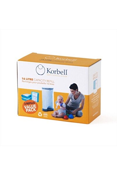 Korbell 1485 Adet Kirli Bebek Bezi Kapasiteli Bebek Bezi Çöp Poşeti 16 Lt