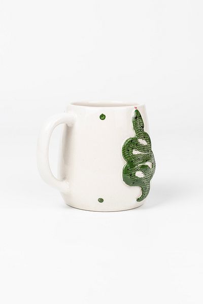 Loomart Handmade Ceramic Mug Cup with 3D Snake Figure 400 ml