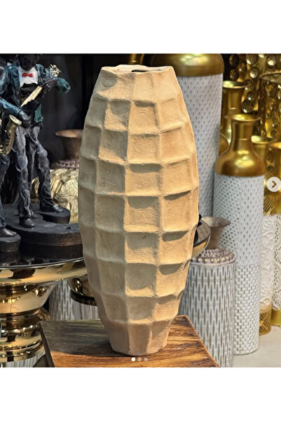 MIARIK DESIGN & DEKORASYON Dekoratif Uzun Döküm Vazo 45 cm