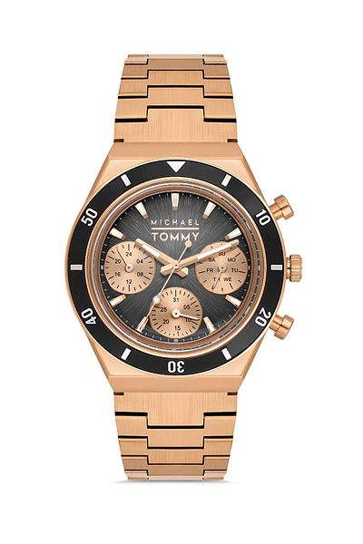 MICHAEL TOMMY Steel Men's Wristwatch - Mt-20307S-Rsy83