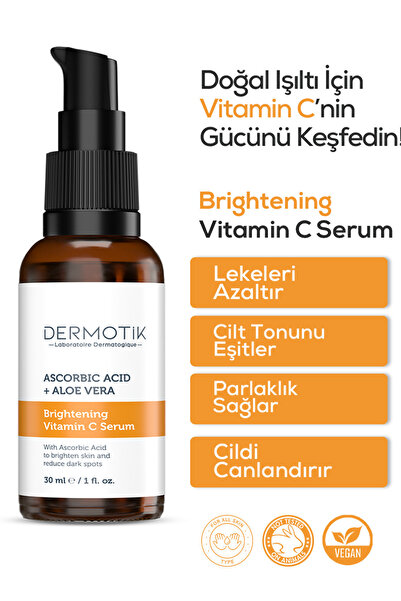 Dermotik سيروم العناية بالبشرة بالصبار وفيتامين C لتفتيح البشرة 30 مل