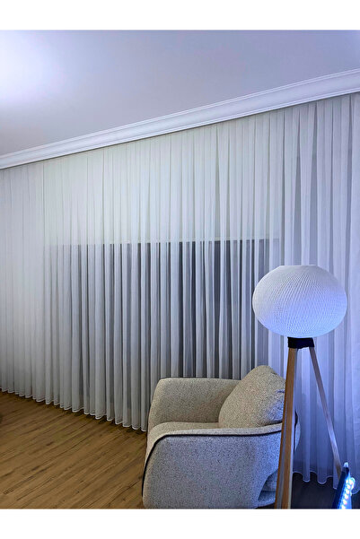 Kareli Bambu Armür Kırışmaz Ütü Istemez Sık Pileli Tül Perde