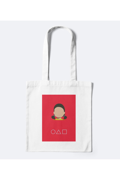 redame حقيبة يد كلاسيكية من Squid Game Y2K - مع تفاصيل من القماش