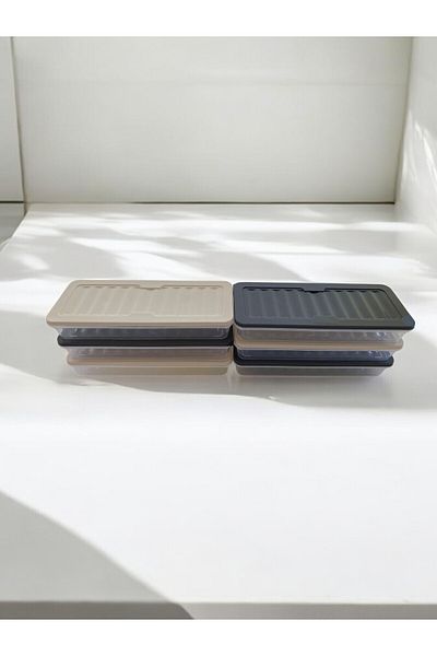 PONÇİK STORE Set of 6 1170 ml Refrigerator Organizer, Freezer and Microwave Storage Container