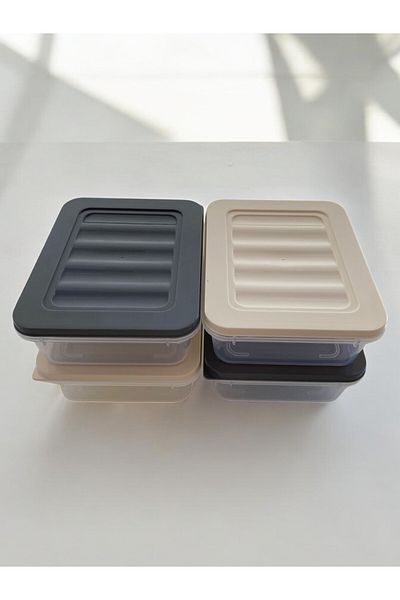PONÇİK STORE 4-Piece 600 ml Refrigerator Organizer Storage Container