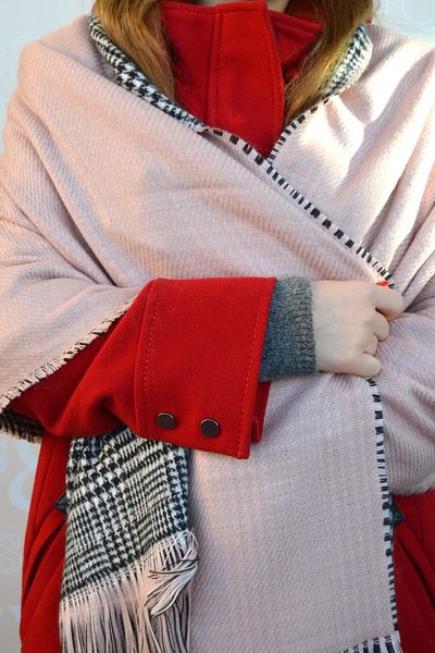Sacce Scarves&Accessories Powder Pink Color Winter Shoulder Shawl
