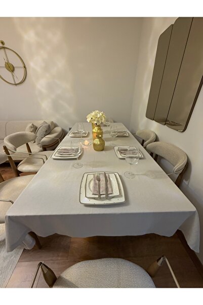 ARS DT Sade Masa Örtüsü ve 6'lı Pembe Desenli Amerikan Servis Sunum Peçetesi ...