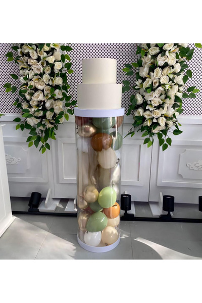 CUGY PVC SÜTÜN SİLİNDİR DOĞUM GÜNÜ PASTA STANDI