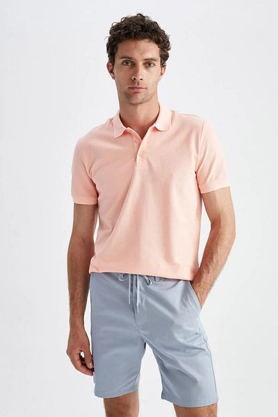 DeFacto Regular Fit Short Sleeve 100% Cotton Basic Plain Polo T-Shirt