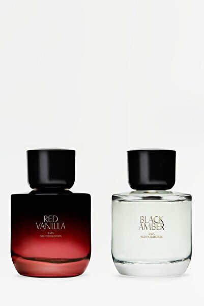 Zara RED VANILLA EDT 90 ML + ZARA BLACK AMBER EDT 90 ML (3.0 FL. OZ) NEW VERS...