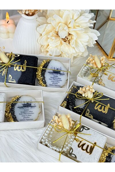 Armoni 20 Adet Kutulu Siyah Kur'an Magnet Tesbih Seti Hac Umre Kuran Gelin Sünnet Mevlit Hediye Set