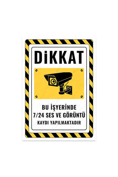 KanvasSepeti Bu İşyerinde 7/24 Ses Ve Görüntü Kaydı Yapılmaktadır Uyarı Folyo...