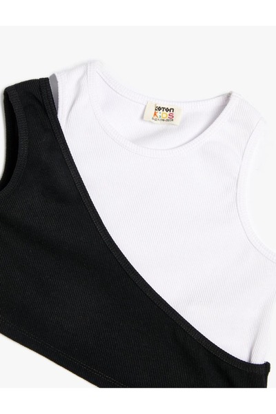 Koton Girl's Crop Cotton Tank Top
