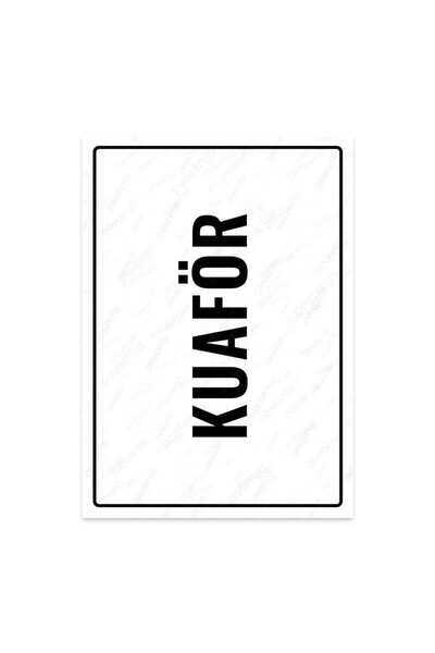 KanvasSepeti Kuaför Uyarı Folyo Etiket Baskı (21,6×30,3CM) Sticker