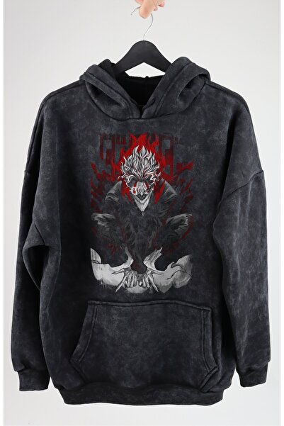 Fuddy Moda سويت شيرت بقلنسوة كبير الحجم للجنسين - طباعة داندا، هوديي عتيق بطا...