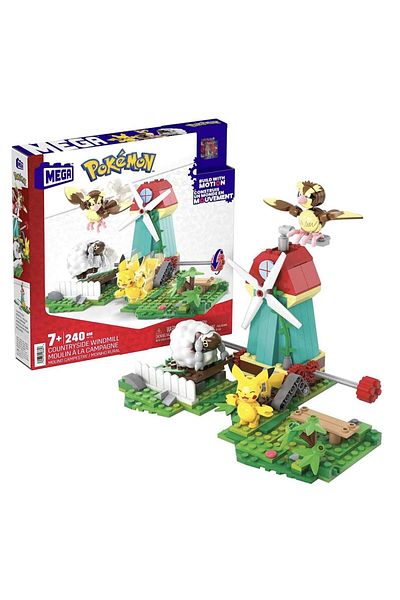 Pokemon Hkt21 Mega ™   Pokémon ™   Windmill and Town Set - 240 Pieces Age 7