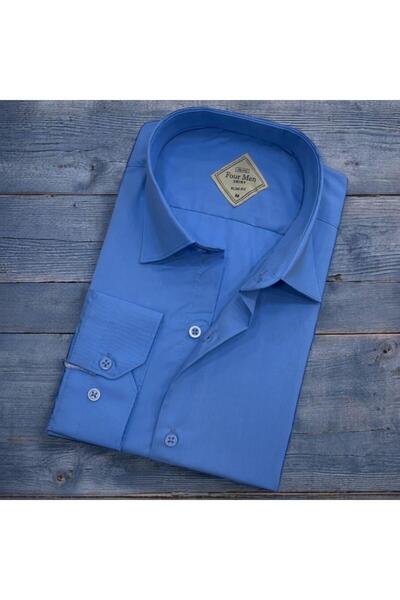 EREN STYLE Βαμβακερό μακρυμάνικο ανδρικό πουκάμισο (Slim Fit Mold)