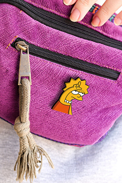 Rozzy Lab The Simpsons Lisa - Simpsonlar Lisa Pin - Ahşap - Broş - Yaka Çanta Aksesuar