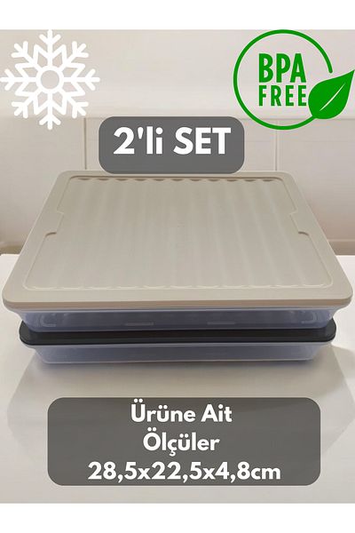 PONÇİK STORE 24 Colorful Refrigerator Organizer Freezer and Microwave Storage Container 2X2400 4X1200 6X1170 12X600 ml