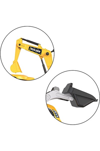 Smoby Smoby Builder Max pedal traktör ve römork sarı