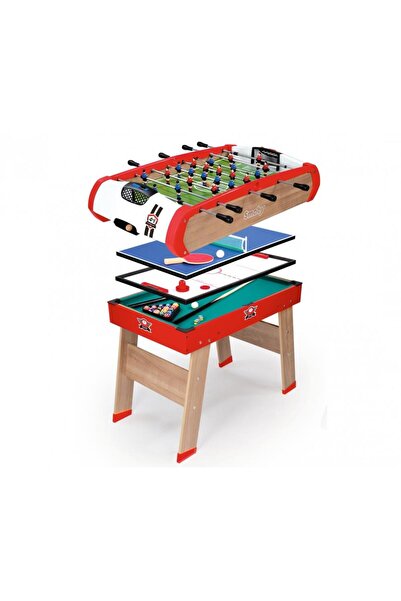 Smoby Powerplay 4 Ü1 Arada Oyun Masası Seti : Langırt-bilardo-masa Tenisi-hok...