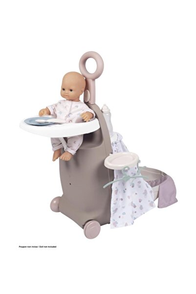 Smoby Çocuk Lisanslı Fransa Üretim 3'ü 1 Arada Oyuncak Bebek Seyahat Seti