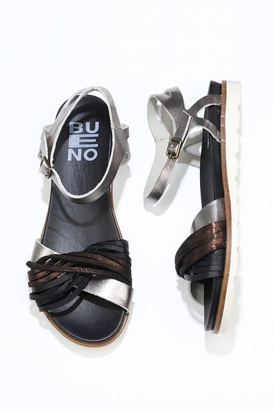 Bueno Shoes Sandale de damă din piele neagră - 01wu2403
