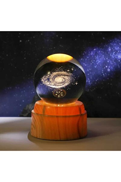 mr shopping MR Dönen 3D Kristal Cam Küre Büyük boy Usb'li Gece Lambası ,Led, ...
