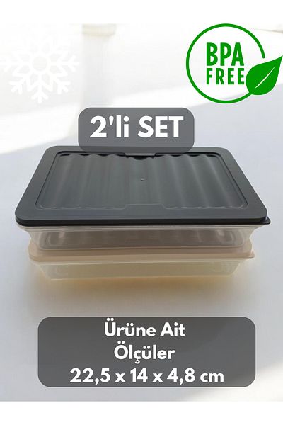 PONÇİK STORE 14 Colorful Refrigerator Organizer Freezer and Microwave Storage Container 2X2400-4X1200-4X1170-4X600 ml