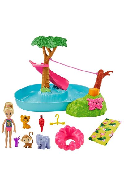 Barbie Ve Chelsea Kayıp Doğum Günü Havuz Partisi Oyun Seti Gtm85