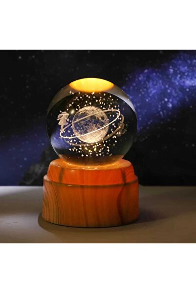 mr shopping MR Dönen 3D Kristal Cam Küre Büyük boy Usb'li Gece Lambası ,Led, ...