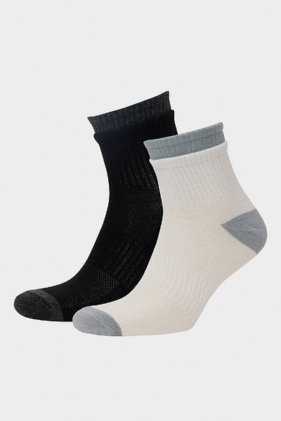 DeFacto Bequeme elastische 2-teilige kurze Sportsocken aus Baumwolle für Herren D9670axns