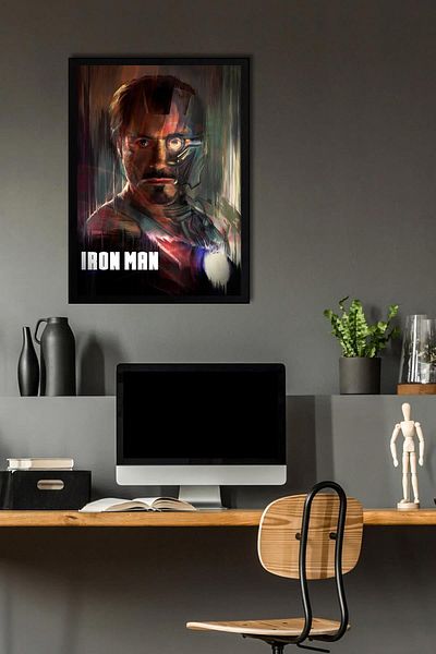 Saturn Pictură înrămată Iron Man - Poster de film Iron Man Marvel