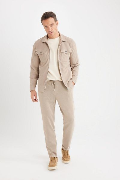 DeFacto Slim Fit Slim-Fit-Polokragen-Reißverschlussmantel D7533AX25SP