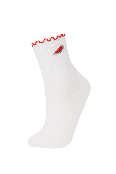DeFacto 3-teilige Baumwollsocken für Damen E2065axns